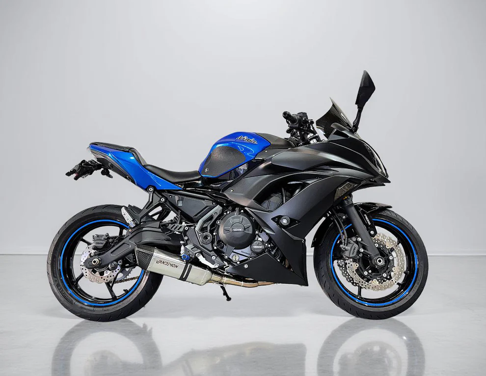 Kawasaki Ninja 650 / Z650 Vandemon Stainless Steel Exhaust System 2017-2025 KAWANJA650SSBREXA