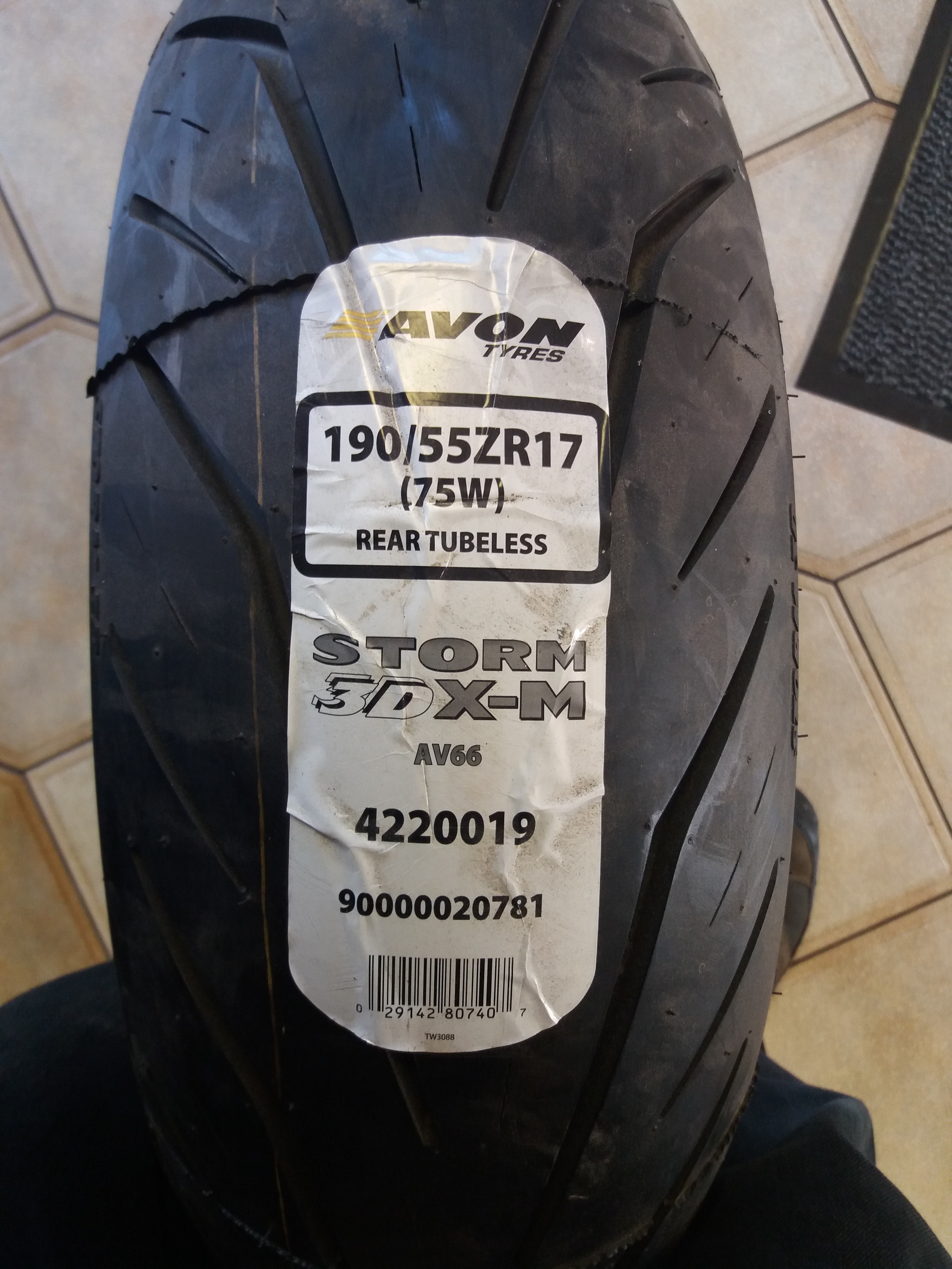 Avon Storm 3D X-M  190/55 ZR17 Rear Tyre